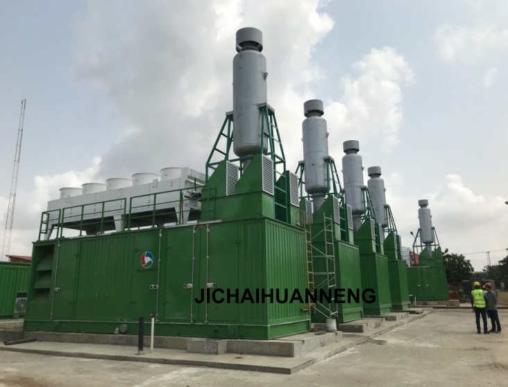 5 × 1200 kW geschlossener Erdgasmotor-Generatorsatz in Nigeria